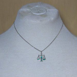 Libra Zodiac Sign Pendant Necklace